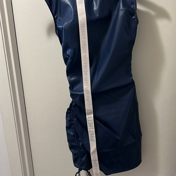 SHINY TURTLENECK MINI DRESS - Picture 4 of 5